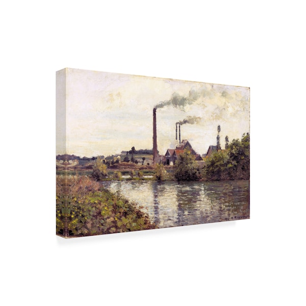 Pissarro 'The Factory At Pontoise' Canvas Art,30x47